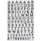 JAM Paper Silver Upper & Lower Case Alphabet Letter Stickers